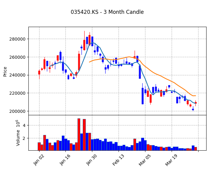 NAVER Candle Chart