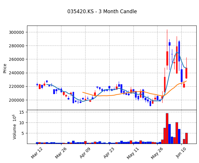 NAVER Candle Chart